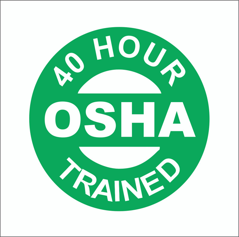 40 Hour OSHA Trained Hardhat Sticker