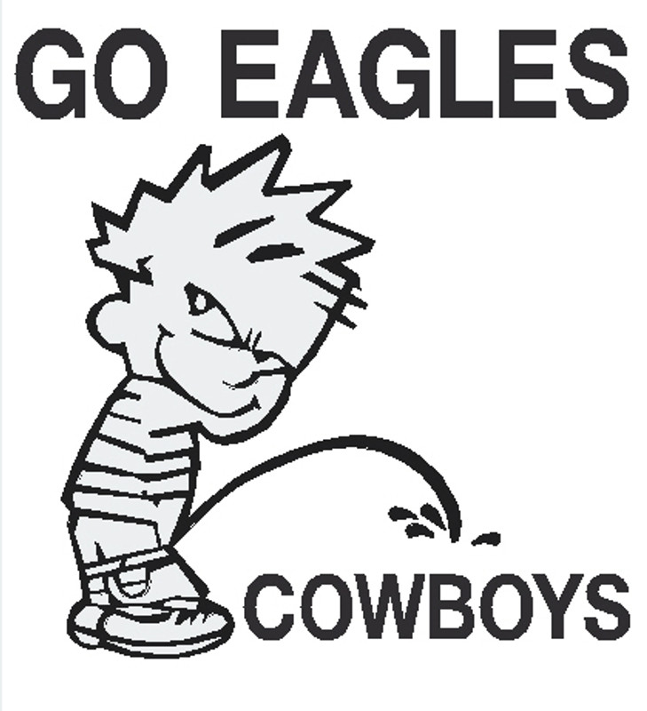 Eagles Piss On Cowboys Decal