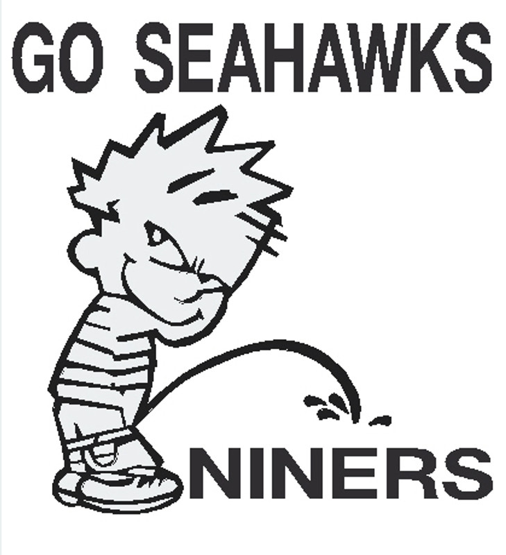 Niners piss on Seahawks Decal