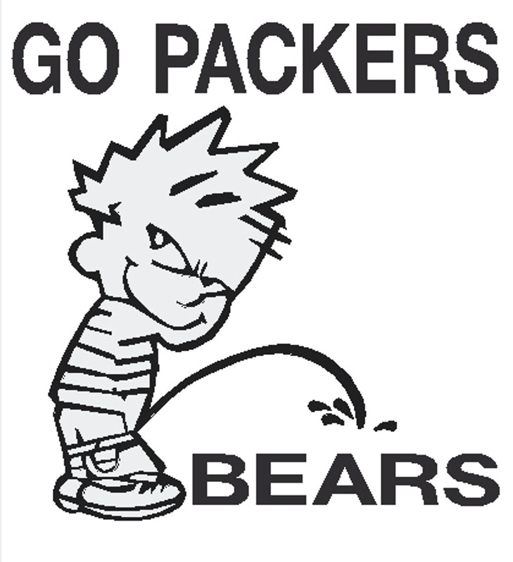 Packers piss on Bears Decal