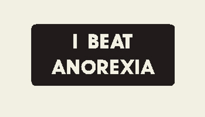 I beat Anorexia Hardhat Sticker
