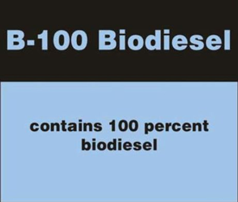 B-100 BIODIESEL STICKER