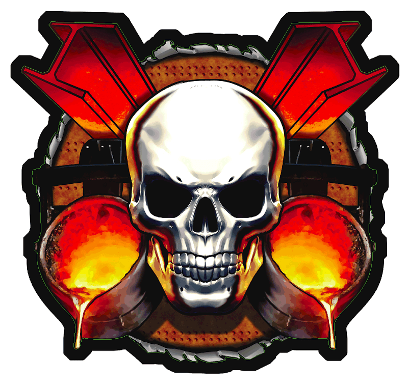 Iron Worker Skull Sticker