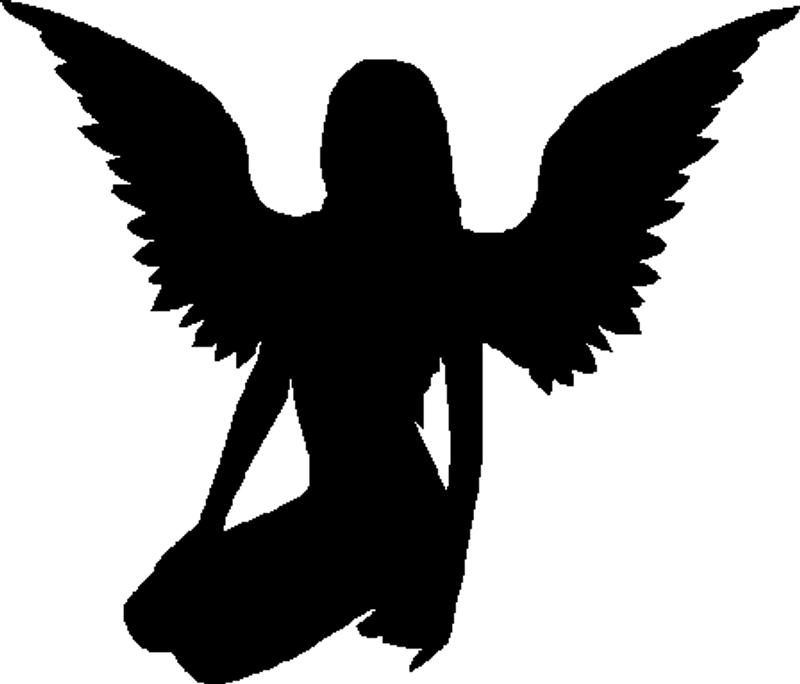 Sexy Angel With Wings Decal