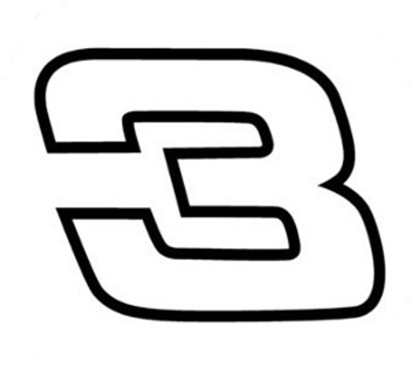 Number 3 Racing Decal