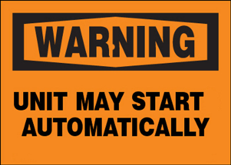 Warning Unit May Start Automatically