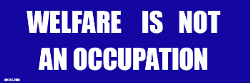 Welfare Is Not An Occupation