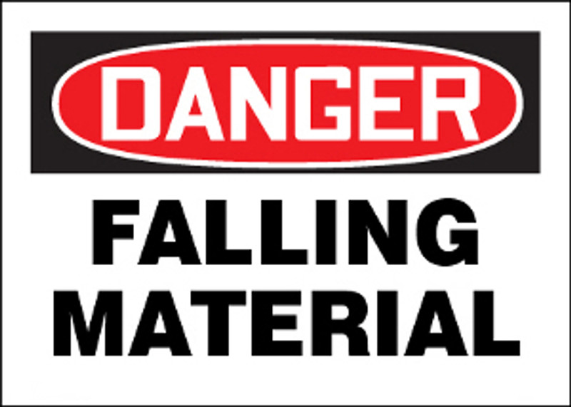 Danger Falling Material