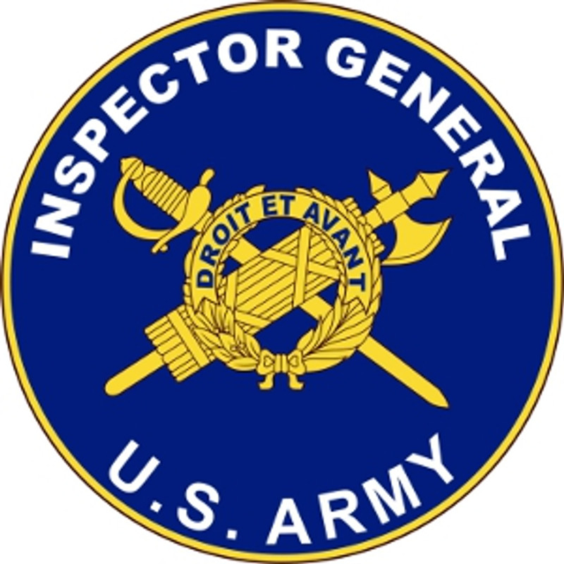 USA Army Inspector General Plaque