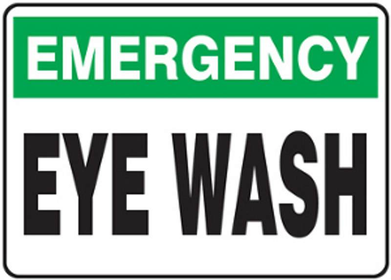 Emergency Eye Wash Aluminum Sign