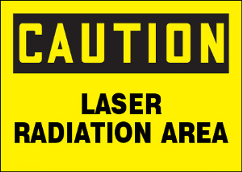 Caution Laser Radiation Area Aluminum Sign