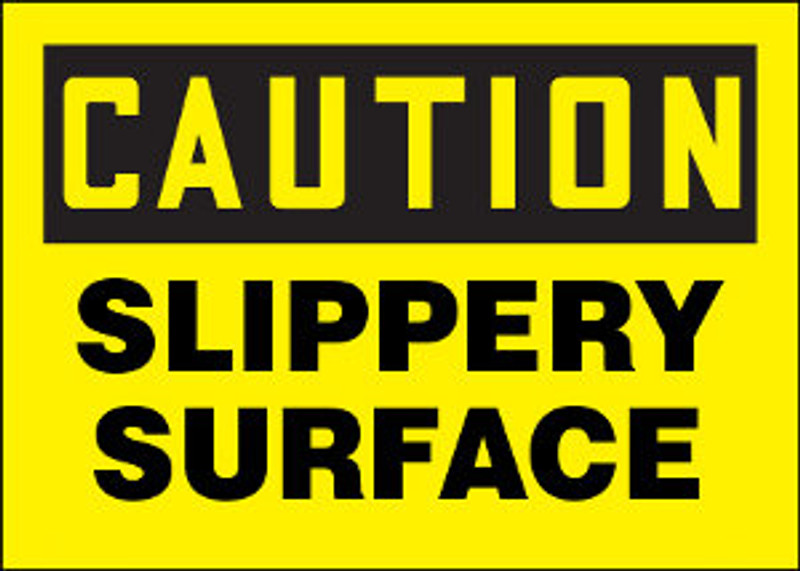 Caution Slippery Surface Aluminum Sign