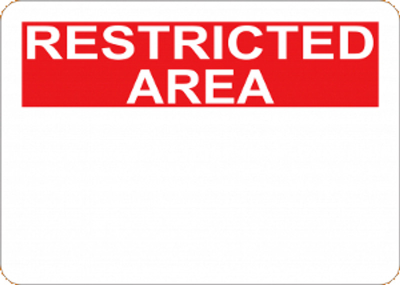 Customizable Restricted Area Blank Sign