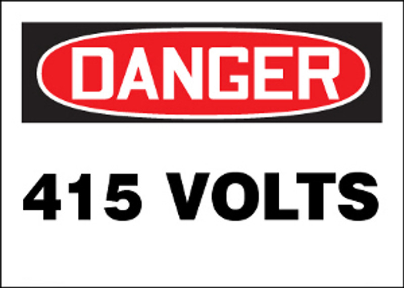 Danger 415 Volts Sign