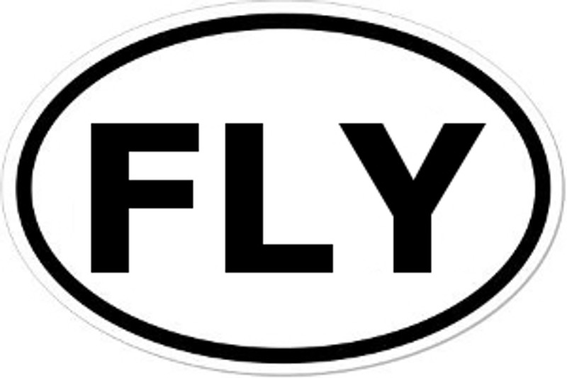 FLY Oval Bumper Sticker