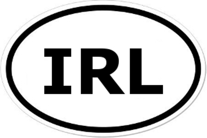 IRL Oval Bumper Sticker