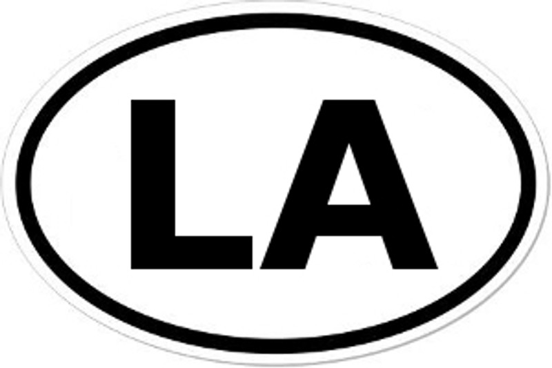 LA Oval Bumper Sticker