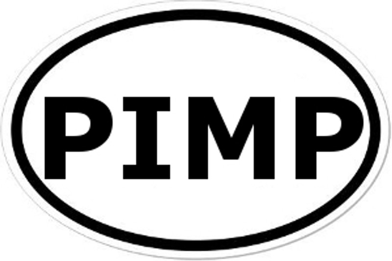 PIMP Oval Bumper Sticker
