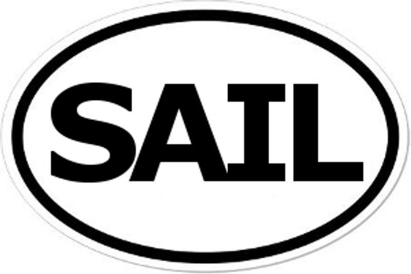 SAIL Oval Bumper Sticker