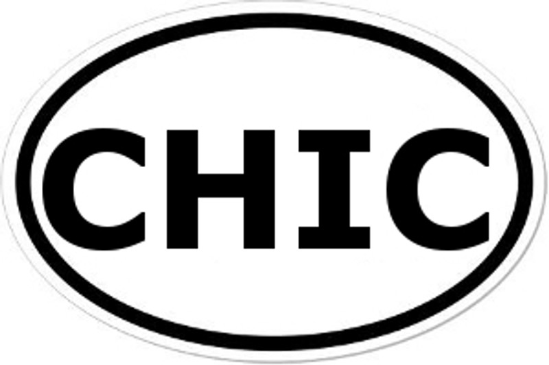 CHIC Oval Bumper Sticker
