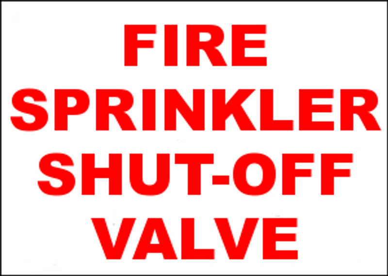 Fire Sprinkler Shut-Off Valve