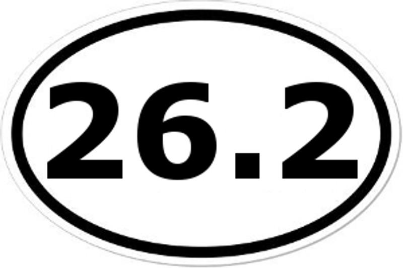 26.2 Oval Bumper Sticker