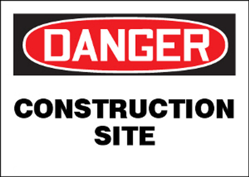 Danger Construction Site Sign