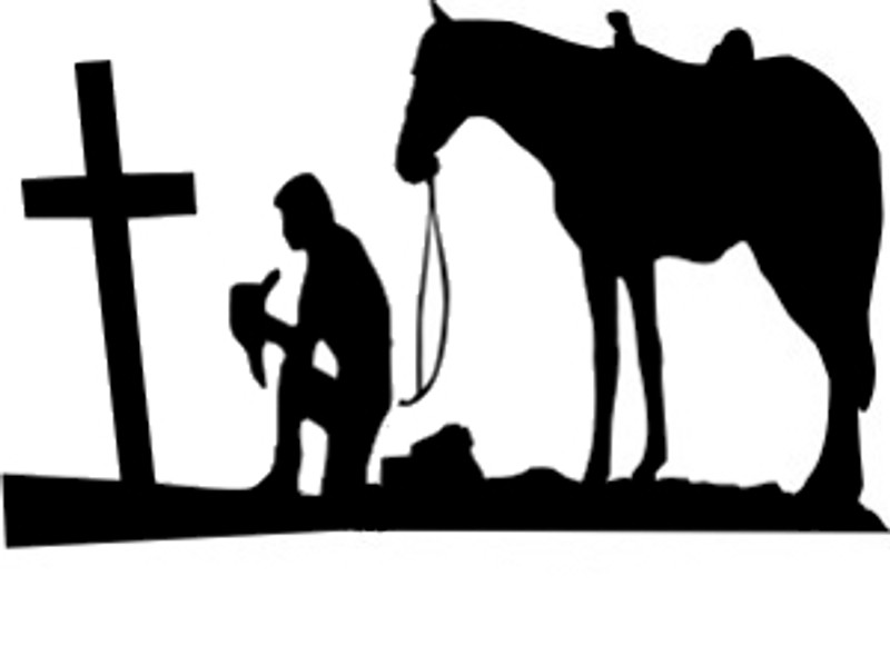 Praying Cowboy Decal