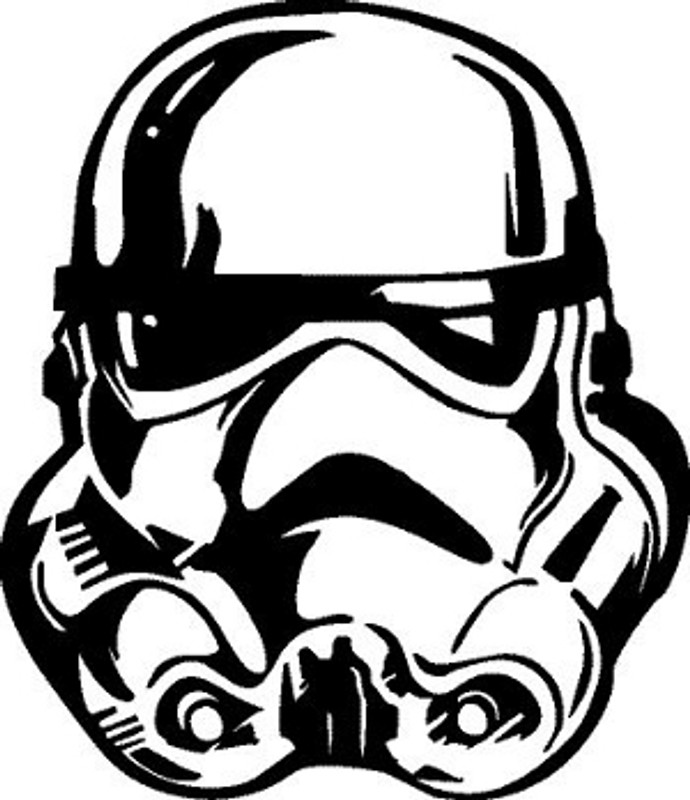 Star Wars Storm Trooper Helmet Decal