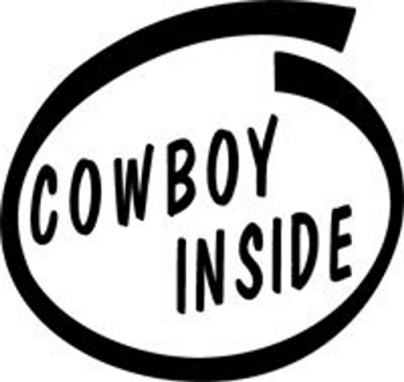 Cowboy Inside Decal