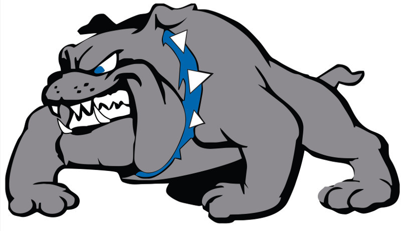 Bulldog With Blue Collar Sticker