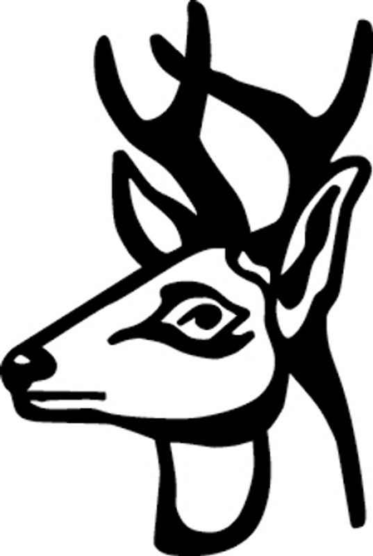 Buck Hunting In Profile Decal