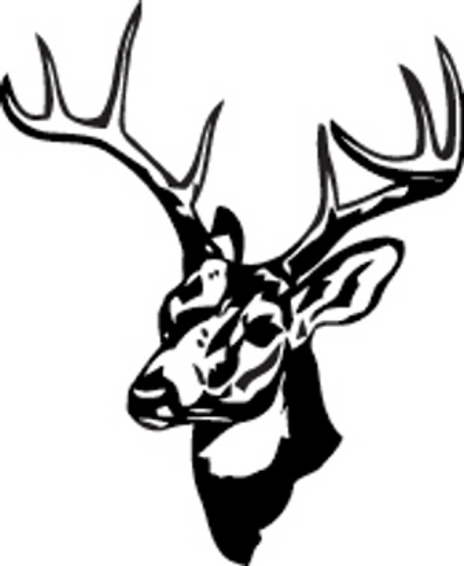 Buck Hunting In Profile Decal