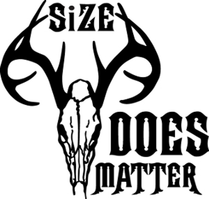 Size Does Matter Hunting Decal