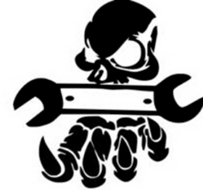 Mechanic Skull & Tool Decal