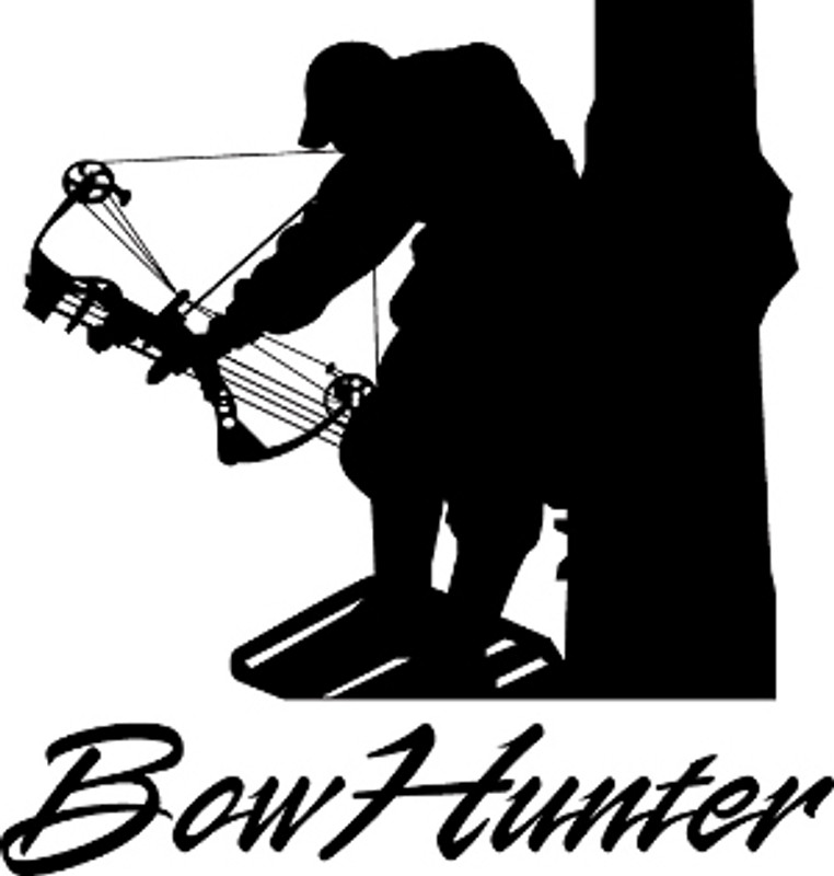 Bowhunter In Tree Stand Decal