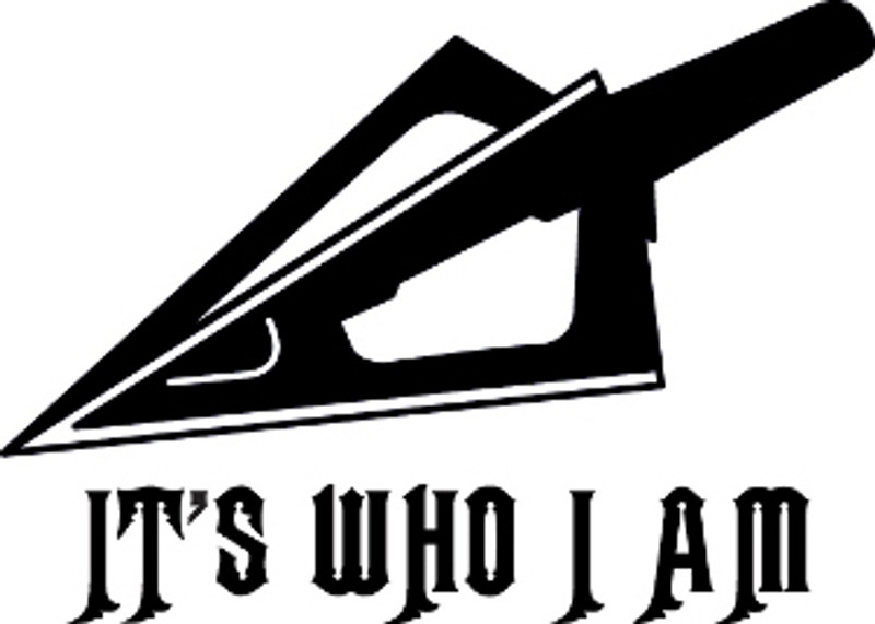 Bowhunting Arrowhead It's Who I Am Decal