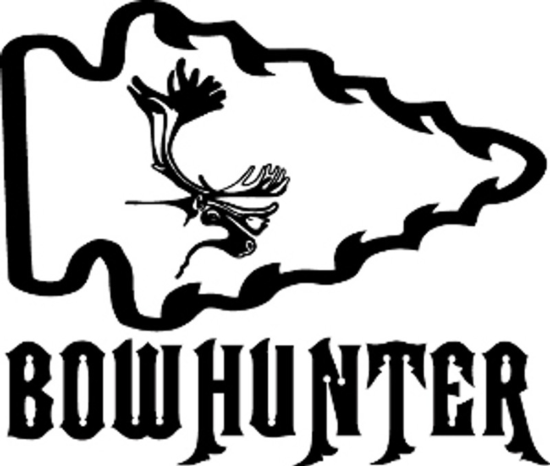 Bowhunter Arrowhead Elk Decal