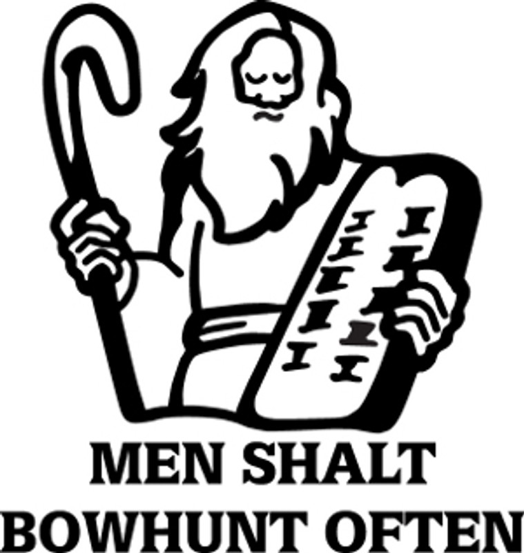 Men Shalt Bowhunt Often Decal