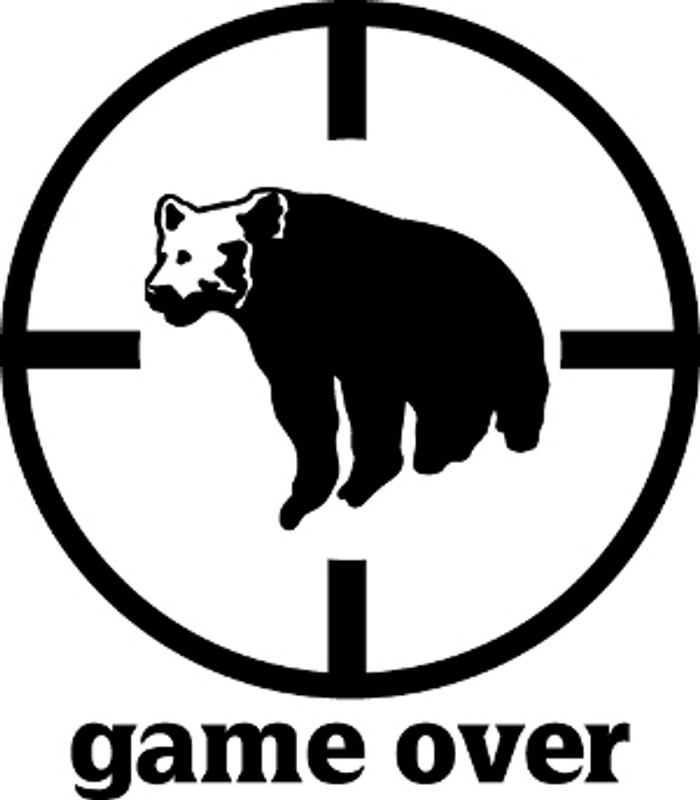Game Over Bear Hunting Decal
