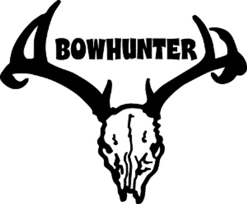 Bowhunter Skull Buck Hunting Decal