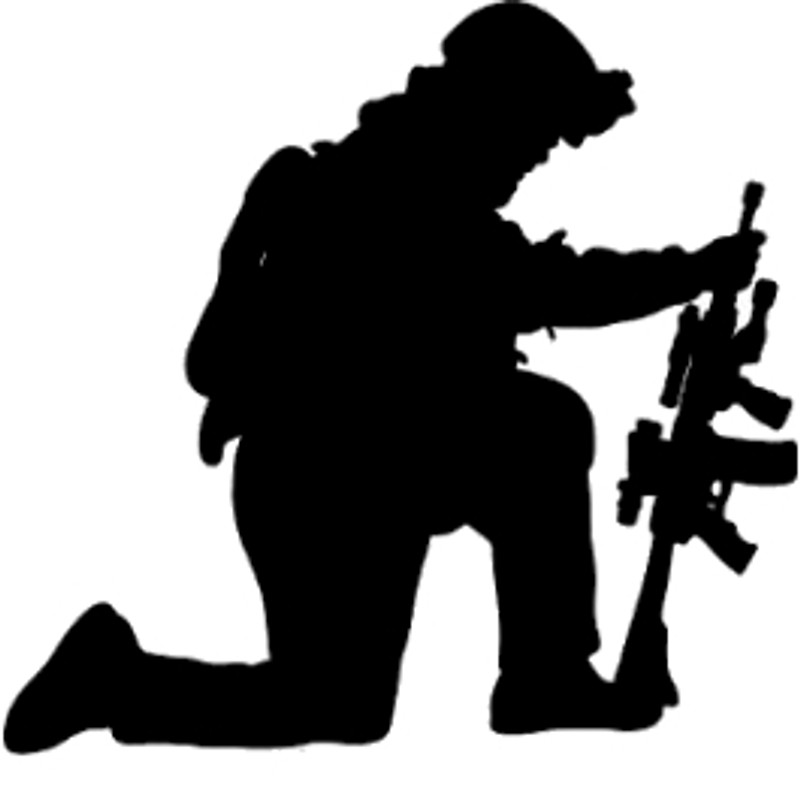 Kneeling Soldier Decal