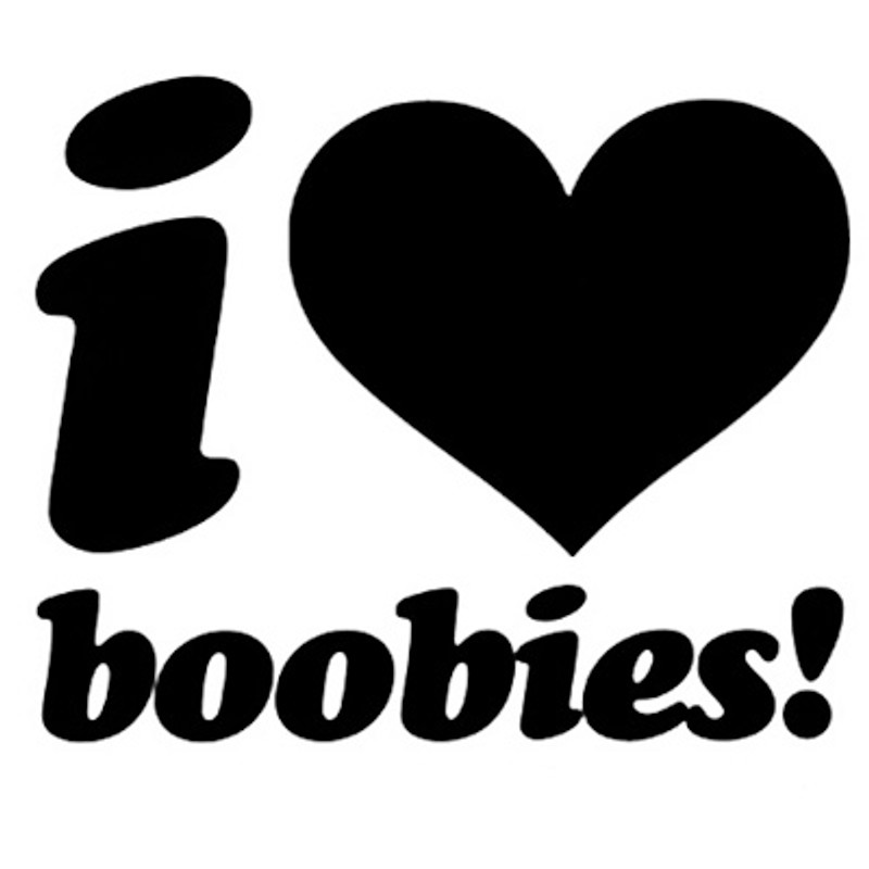 I Love Boobies Decal