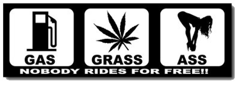 Nobody Rides For Free Decal #1