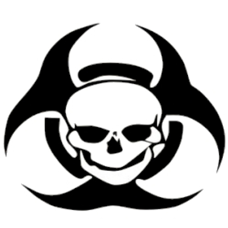 Biohazard Skull Decal