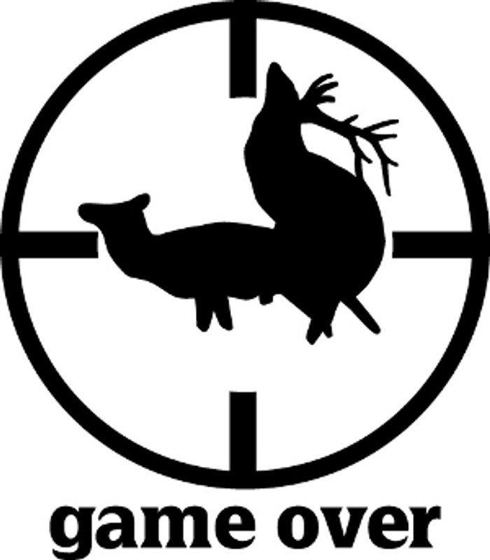 Game Over Deer Sex Hunting Decal #2