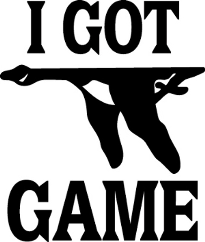 I Got Game Goose Decal