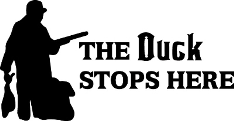 The Duck Stops Here Decal