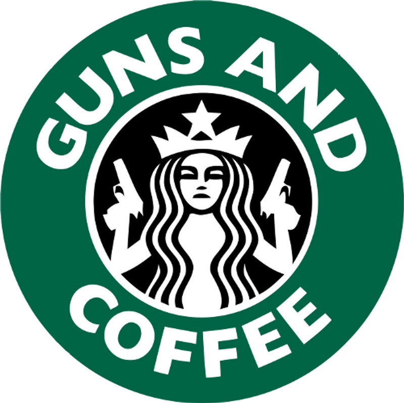 Guns And Coffee Sticker