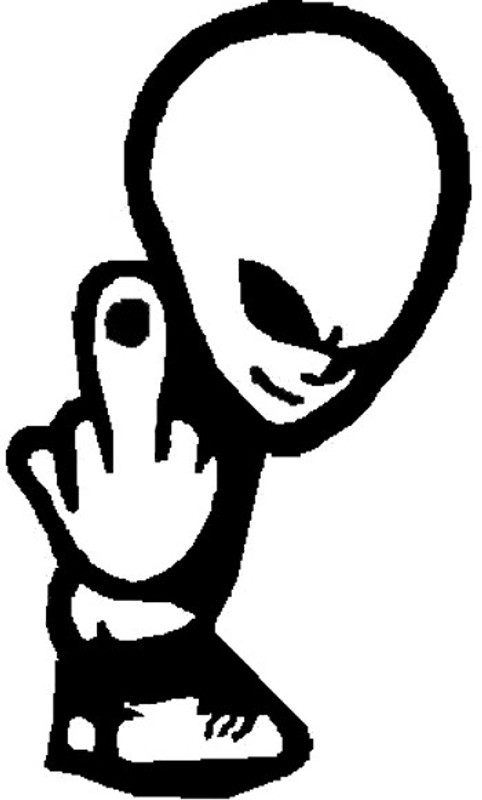 Alien Finger Decal